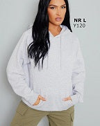 Tall Ash Grey Basic Hoodie me përmasa të mëdha