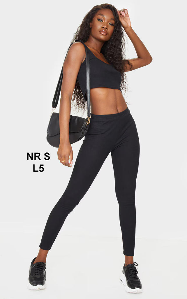 Tall Black Waffle Legging