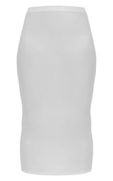 White Soft Touch Midi Skirt