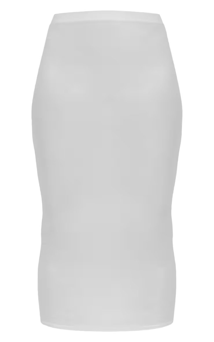 White Soft Touch Midi Skirt