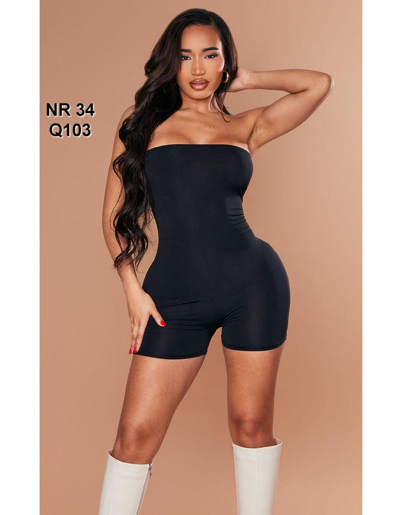 Shape Black Slinky Acetate Bandeau Unitard