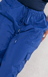 Plus Navy Lightweight Parachute Drawstring Cargos