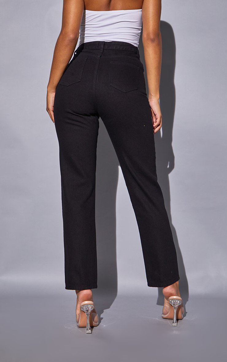 Black Basic Straight Jeans