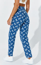 PRETTYLITTLETHING Mid Blue Wash Mom Jeans