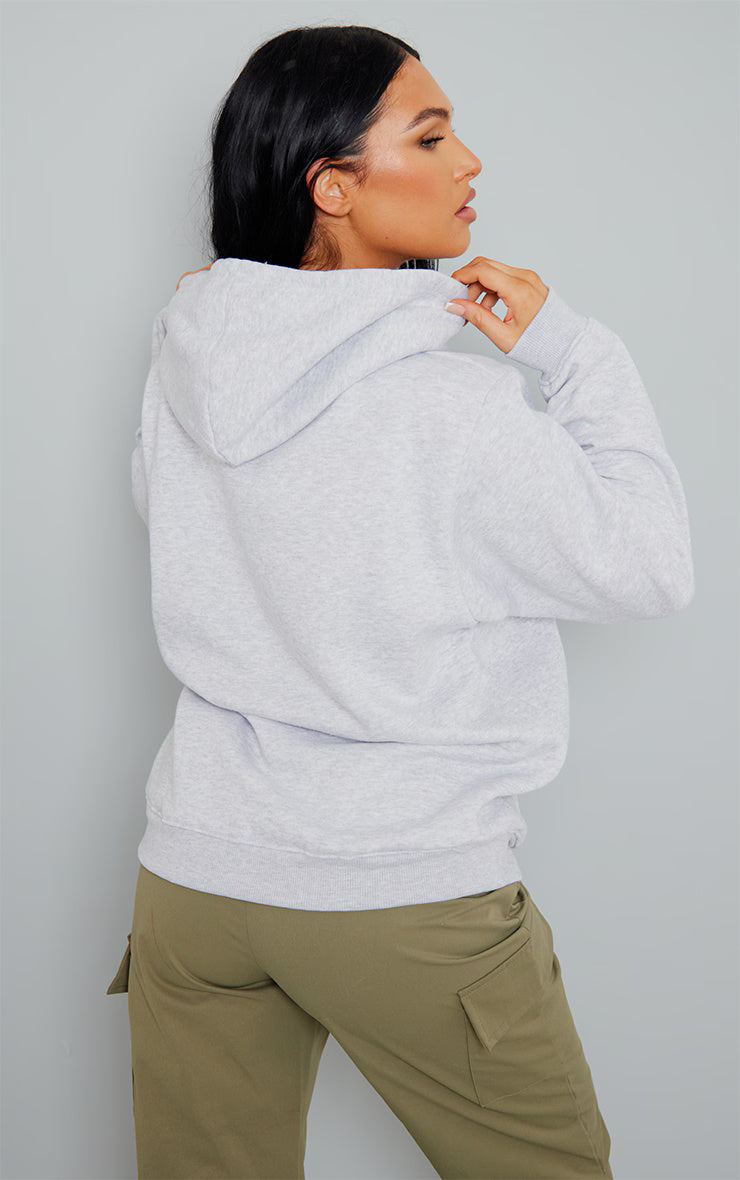 Tall Ash Grey Basic Hoodie me përmasa të mëdha