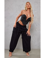 Black Bandage V Bar Corset