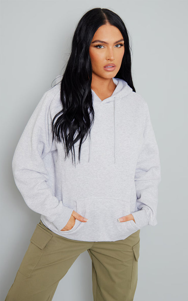 Tall Ash Grey Basic Oversized Hoodie