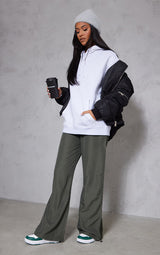 Tall Ash Grey Basic Hoodie me përmasa të mëdha