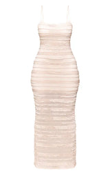Shape Cream Textured Bodycon Midaxi Dress