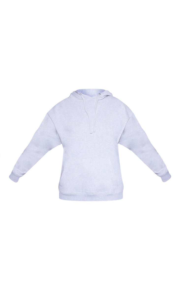 Tall Ash Grey Basic Hoodie me përmasa të mëdha
